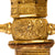 Original Continental European 18th Century Gilt Brass Hunting Sword with Faceted Agate Grip, Etched and Gilt “NEC TEMERE NEC TIMIDE” Blade and Scabbard