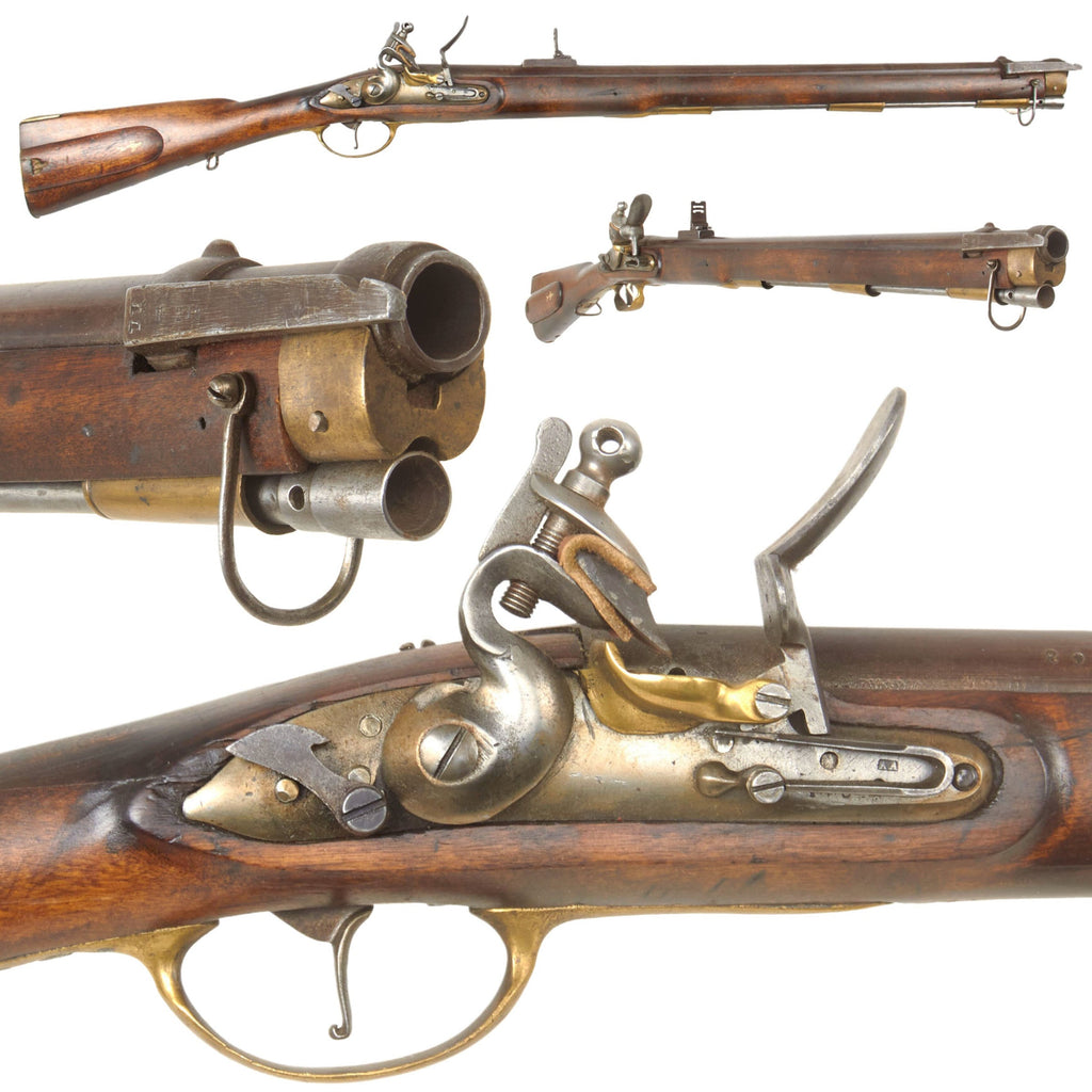 Original Danish / Norwegian Pillar Breech Flintlock Rifled Musket Model 1791 with Safety Dog Serial 890 - Circa 1800 Original Items