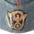 Original German WWII Gendarmerie Rural Police M38 Schiffchen Overseas Cap with Orange-Yellow Piping, Size 56
