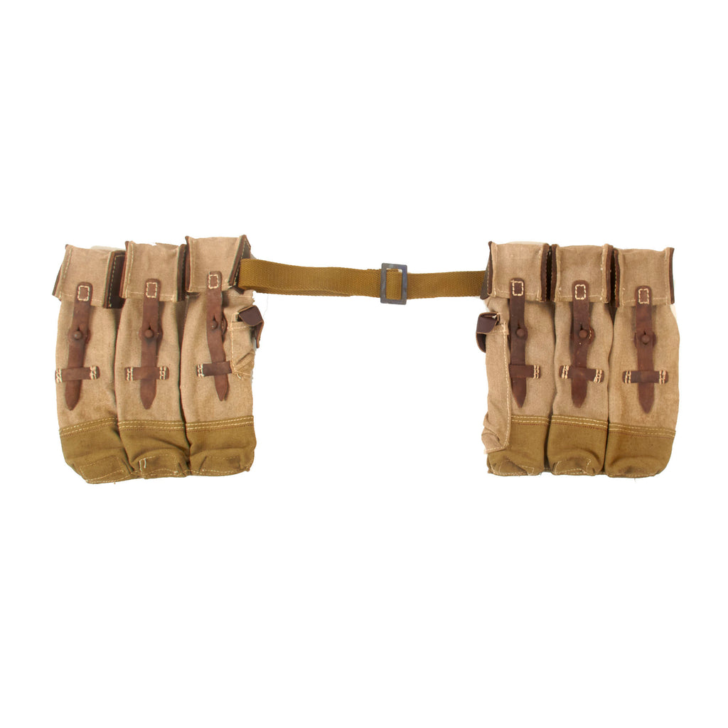 German WWII Pair of MP 44 Triple Magazine Pouches Made from Original Fabric Original Items