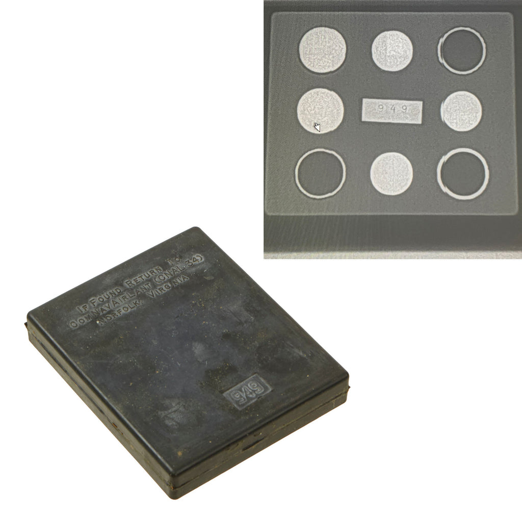 Original U.S. WWII Navy Atlantic Escape and Evasion Gold Barter Kit - Sealed and X-Rayed - Serial # 949 Original Items