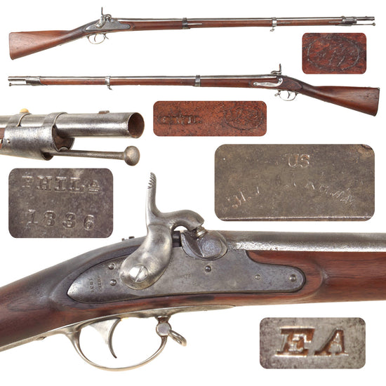 Original U.S. Civil War Confederate Style Percussion Converted and Rifled Model 1835 Contract Musket by M.T. Wickham Found Near Antietam - dated 1836 Original Items