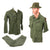 Original U.S. Vietnam War 101st Airborne Third Pattern Jungle Fatigue Shirt, OG-107 Utility Shirt, & Boonie Hat Grouping with In-Country Made Insignia Original Items
