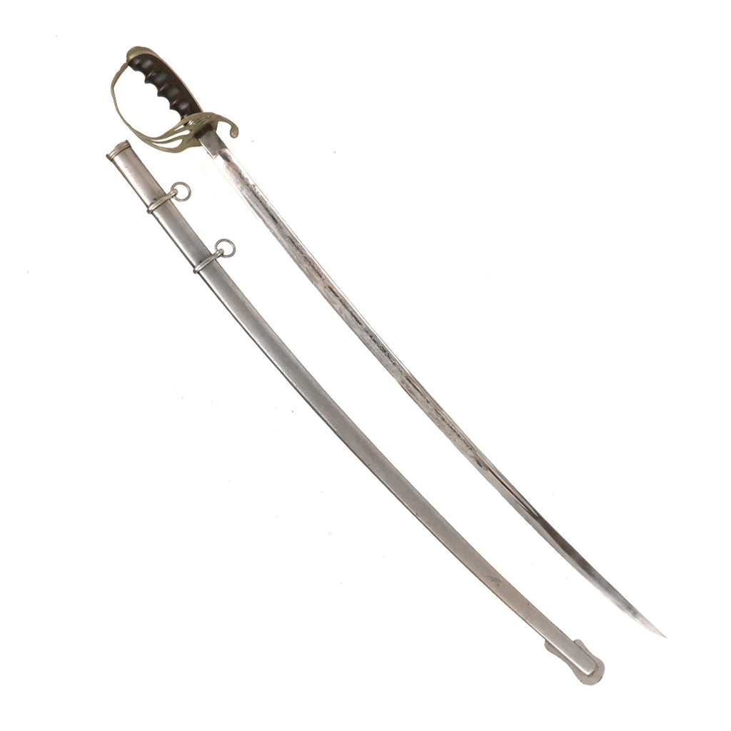 Original U.S. WWI Era Model 1902 Army Officers Triple Etched Dress Sword with Early Horn Grip & Scabbard by The McLilley & Co. of Columbus, Ohio Original Items