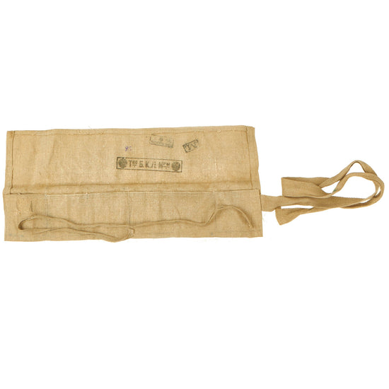 Original WWI Imperial Russian Canvas Ammunition Pouch Bandolier - dated 1916 Original Items