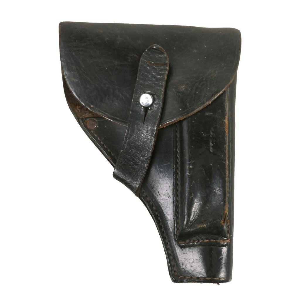 Original German WWII French Occupation Made Unique Pistol Holster with Waffenamt Stamp Original Items