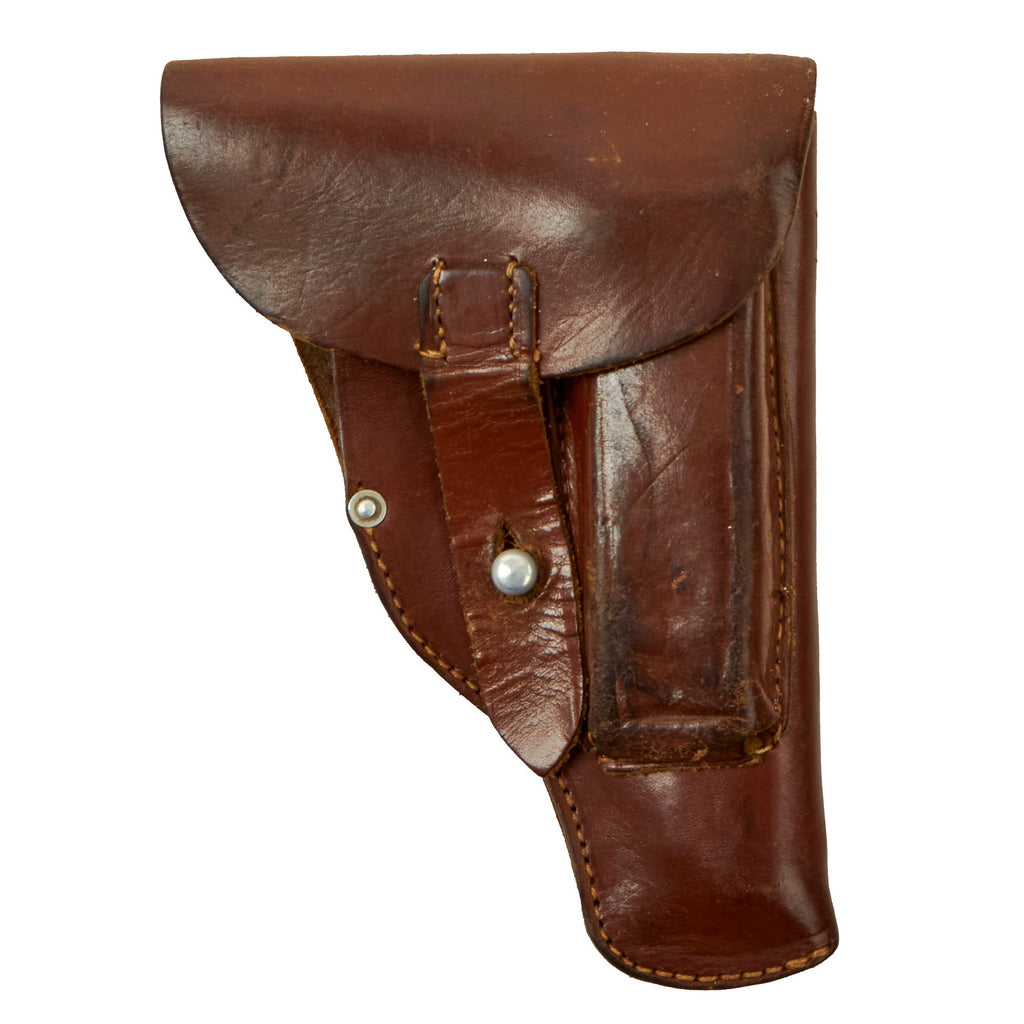Original German WWII .32 Caliber Pistol Holster by Schambach & Co. with Stamped Pistol Serial Number - Dated 1941 Original Items