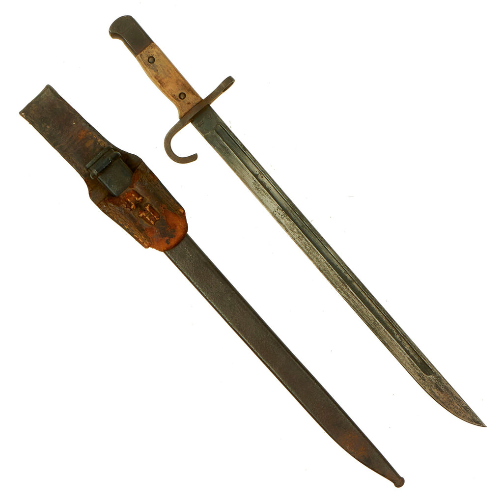 Original Japanese Pre-WWII Arisaka Type 30 Bayonet by Matsushita National Denki with Scabbard & Navy Frog Original Items