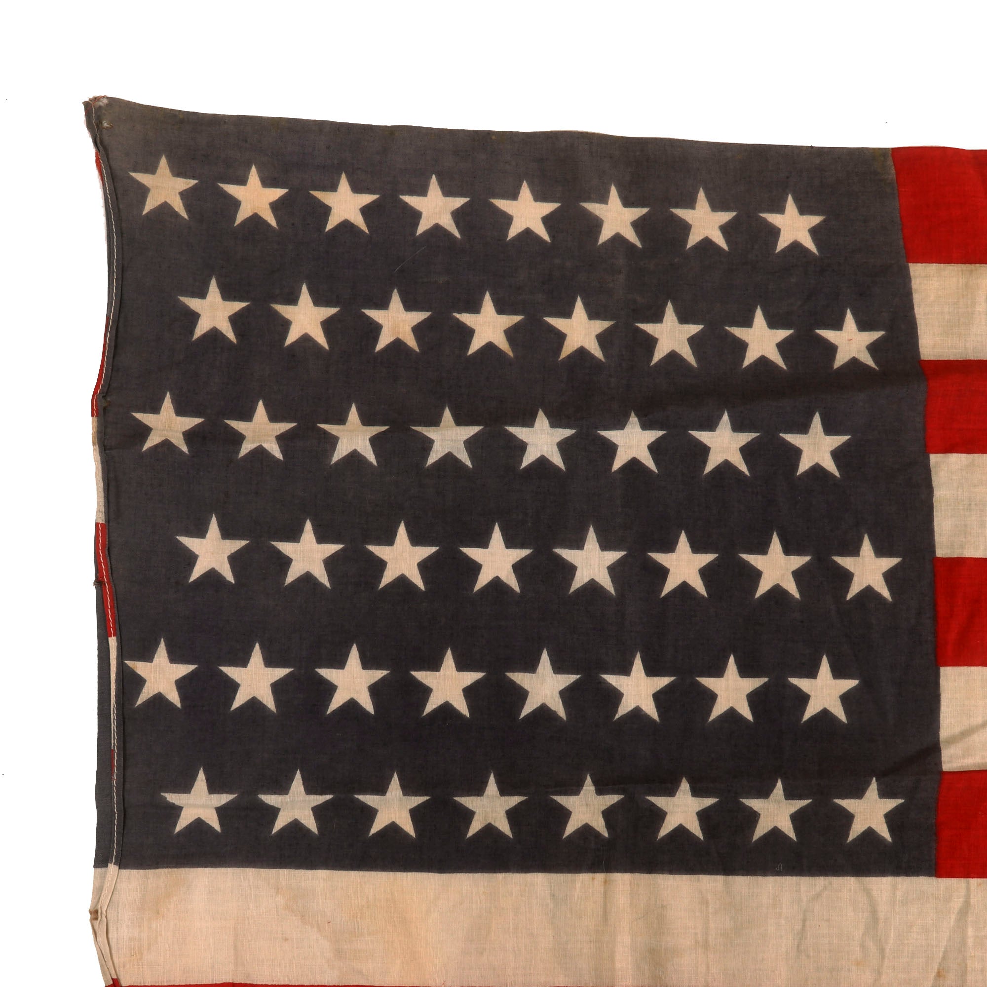 Original U.S. WWI & WWII 48 Star Wool Flags - Lot of 2 - 25 x 33½