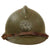 Original French WWII M1926 Adrian Helmet with Chinstrap - Olive Green Original Items