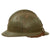 Original French WWII M1926 Adrian Helmet with Chinstrap - Olive Green Original Items