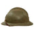 Original French WWII M1926 Adrian Helmet with Chinstrap - Olive Green Original Items
