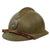 Original French WWII M1926 Adrian Helmet with Chinstrap - Olive Green Original Items