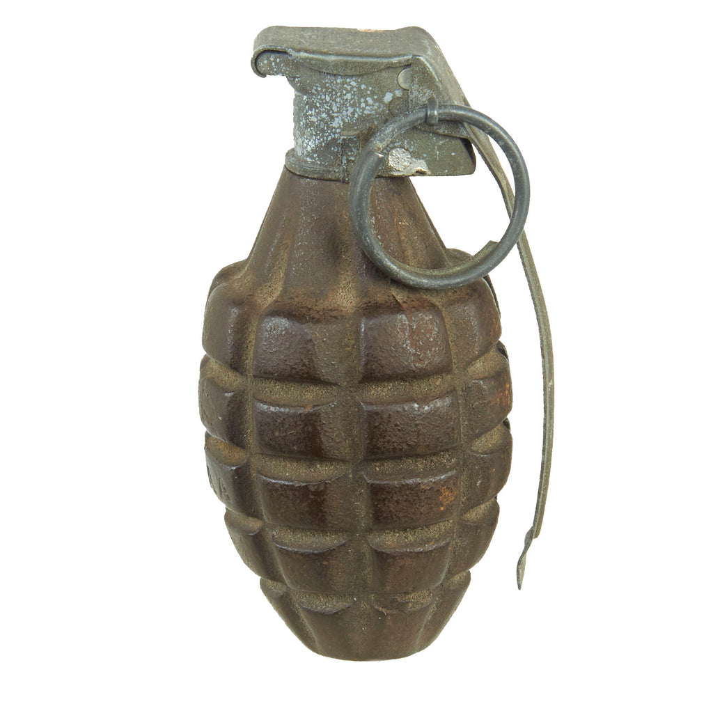 Original U.S. WWII Inert MkII Pineapple Grenade with M10A3 Fuze by American Armament Corporation Original Items