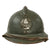 Original French WWII M1926 Adrian Helmet with Chinstrap and Reproduction Liner Original Items