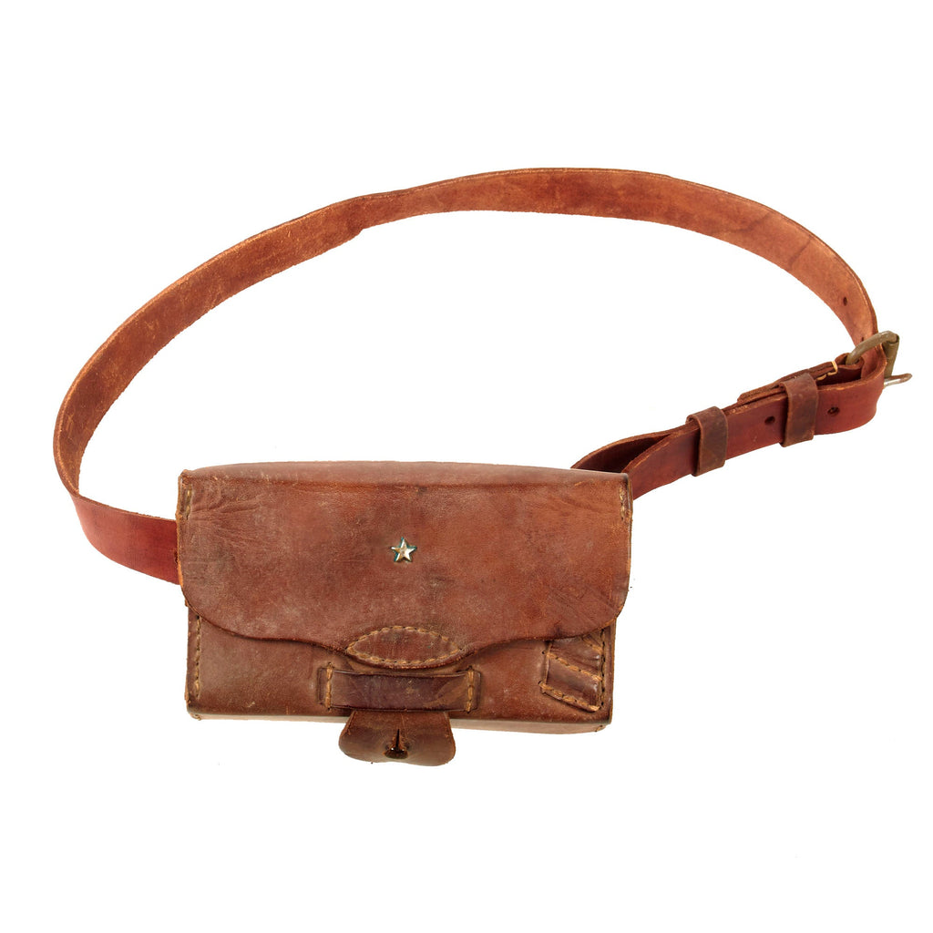 Original Japanese WWII Imperial Japanese Army Cavalry Type 44 Carbine M38 Ammo Pouch with Star & Partial Strap Original Items
