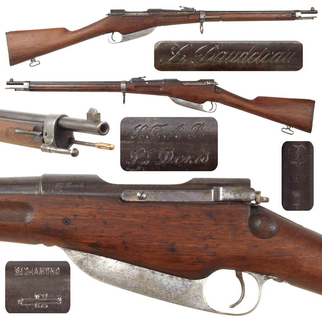 Original French Experimental Model 1895 Daudeteau Series S Indochina Trials Carbine Serial 180 - Missing Bolt Assembly Original Items