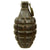 Original U.S. Pre-WWII Inert Early MkII Pineapple Grenade with WWI Mark 1 Grenade Fuze - Black 1920s/30s Era Original Items