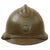 Original French WWII Model 1926 Adrian Infantry Helmet with Liner & Chinstrap - Olive Green Original Items