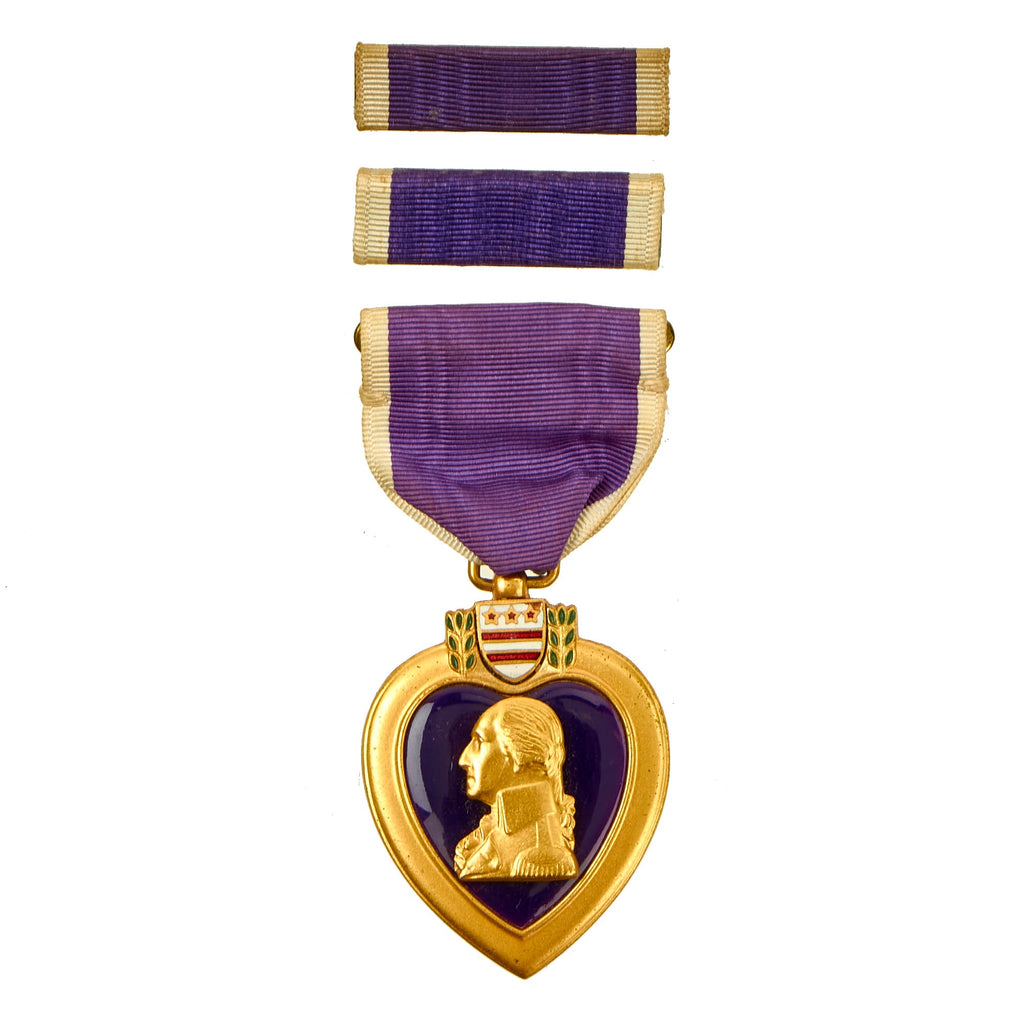 Original U.S. WWII Purple Heart Medal Set With Presentation Case and U