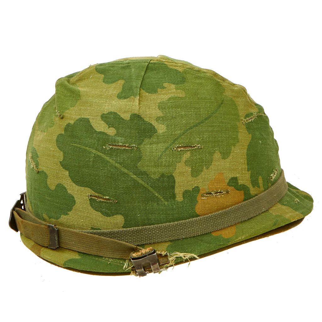 Original U.S. Vietnam M1 Helmet with Reversible Camouflage Cover and Liner - Complete Original Items