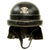 Original Italian WWII RSI M35 Tanker Helmet with GNR Armored Group "Leonessa" Skull Insignia Original Items