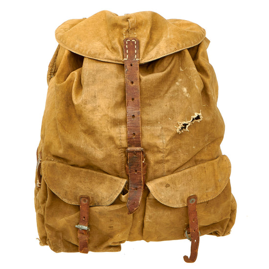 Original Soviet Pre-WWII M36 Rucksack With Leather Straps Original Items