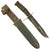 Original U.S. WWII Late War Soldier-Modified Navy Mark 2 KA-BAR Fighting Knife with Longer Crossguard & Shifted Hilt in U.S.N. MK2 Scabbard Original Items