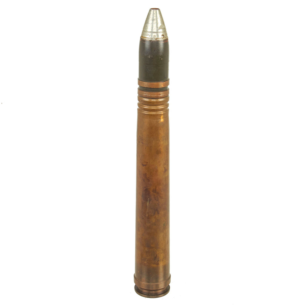 Original German WWII Inert 3.7cm Flak 18 Anti-Aircraft Round - Dated 1938 Original Items