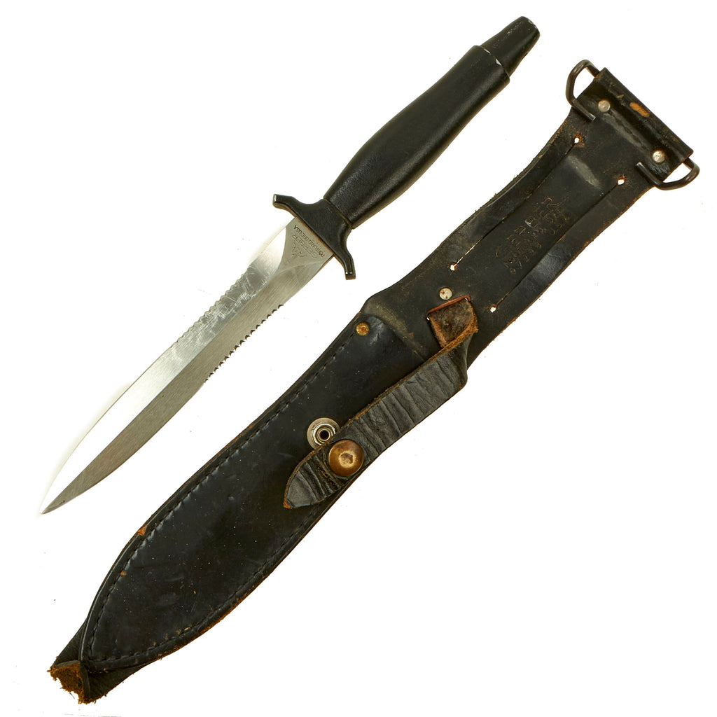 Original U.S. Cold War Era Gerber MkII Fighting Survival Knife with Scabbard - Serial 102089 Made in 1981 Original Items