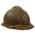 Original French WWII M1926 Adrian Helmet with Chinstrap - Olive Green Original Items