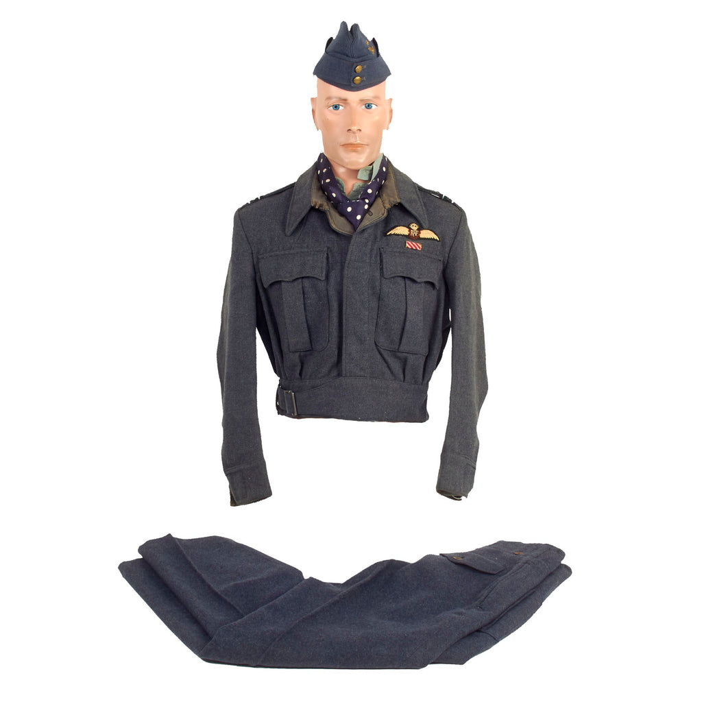 Original British WWII Royal Air Force Flight Lieutenant / Squadron Leader Uniform Set for L.S. Thompson OBE Original Items