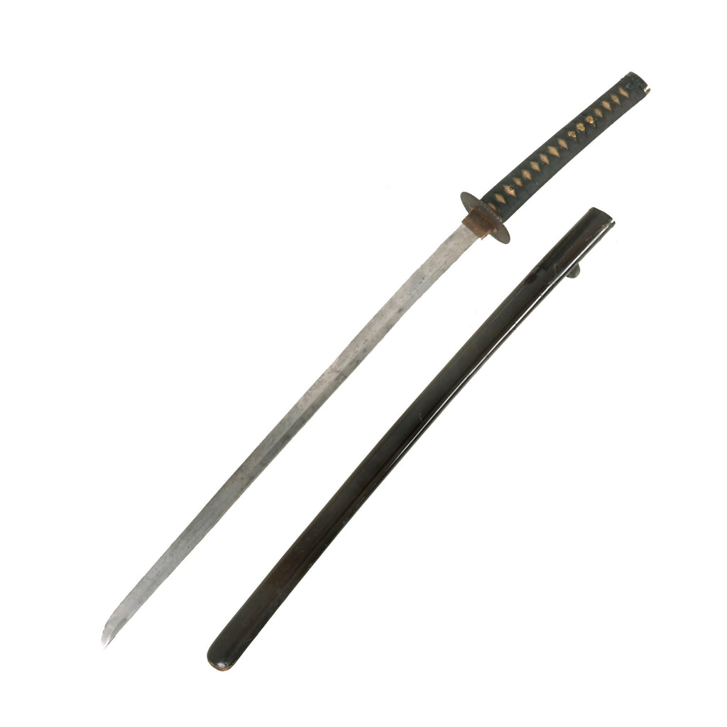 Original Japanese 17th Century Edo Period Handmade Katana Sword by HIDETSUGU with Lacquered Scabbard Original Items