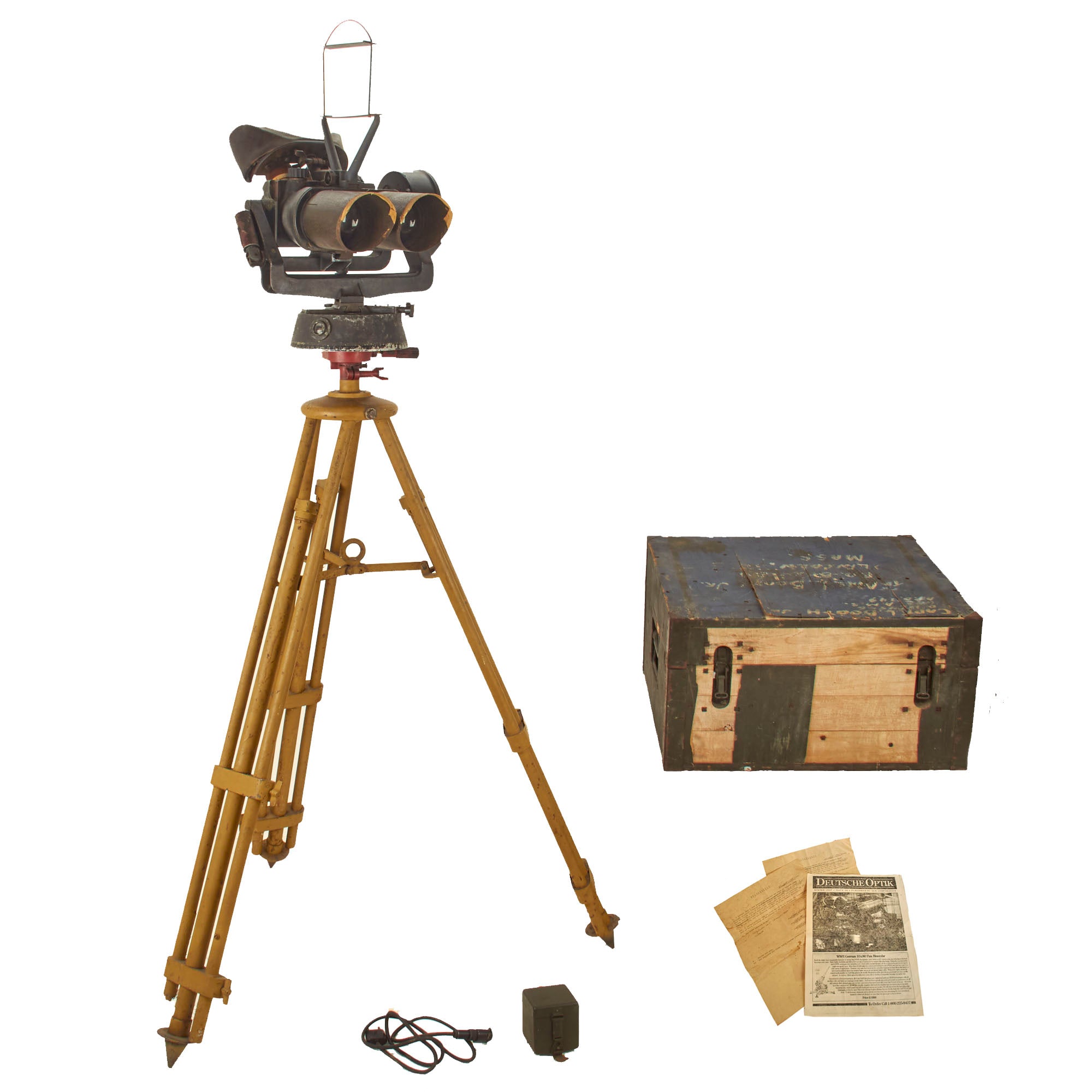 Original German WWII Luftwaffe Flak 10 x 80 Binocular Optic