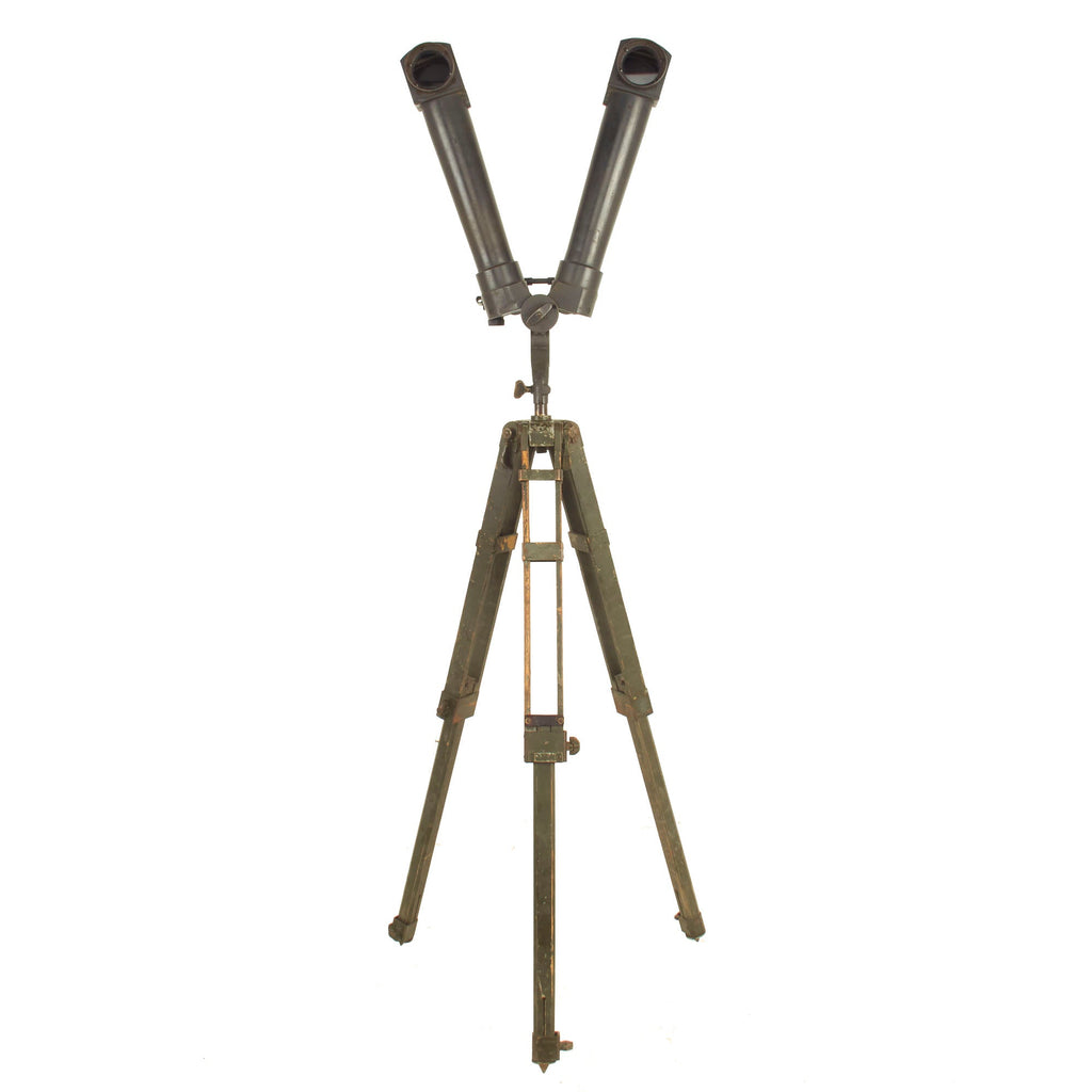 Original German WWII Rabbit Ear Optic 10×50 Sighting Periscope Scherenfernrohr S.F.14.Z.Gi. by Ernst Leitz with Tripod Original Items
