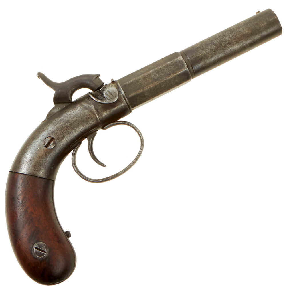 Original U.S. 19th Century Allen & Thurber Single Shot Rifled Percussion Overcoat Pistol Serial 501 - circa 1850 Original Items
