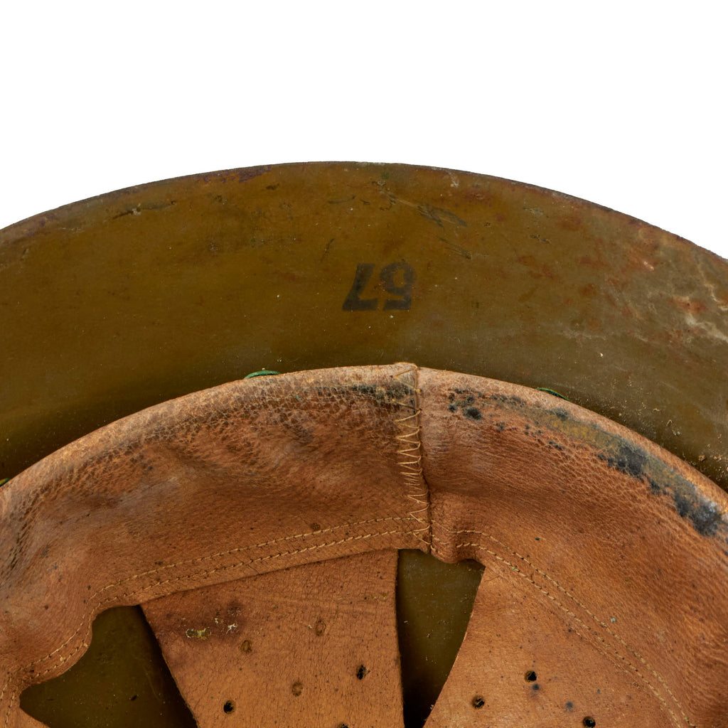 Original WWII Greek Armed Forces M1934/39 Helmet in Correct Wartime Co