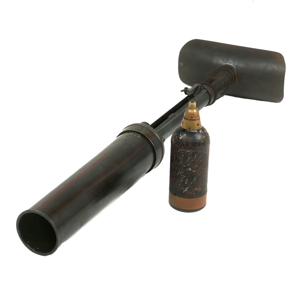Original WWII Japanese Type 89 Display Grenade Discharger Knee Mortar dated 1940 with Inert Round - Serial 82067 Original Items