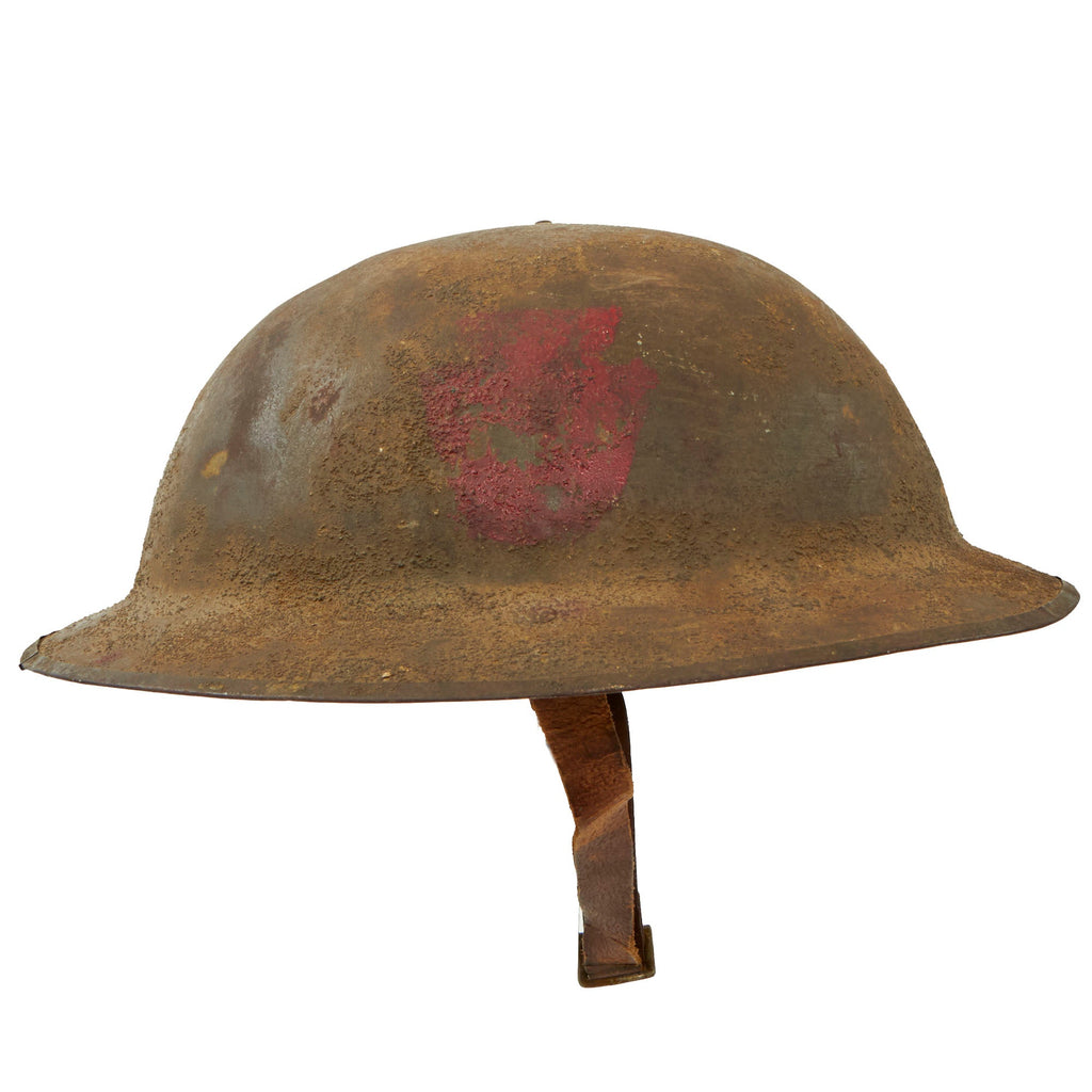 Original U.S. WWI 28th “Keystone” Infantry Division British Made M1917 Doughboy Helmet by Hutton & Sons Ltd of Sheffield - Complete Original Items