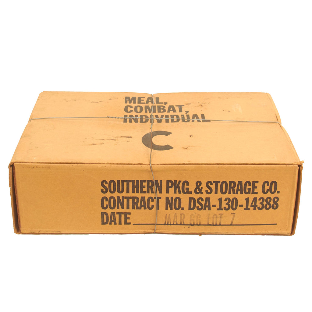 Original U.S. Vietnam War Sealed and Unopened Type C Field Ration “C-Rat” by Southern Package & Storage Co. - Dated March 1966 Original Items