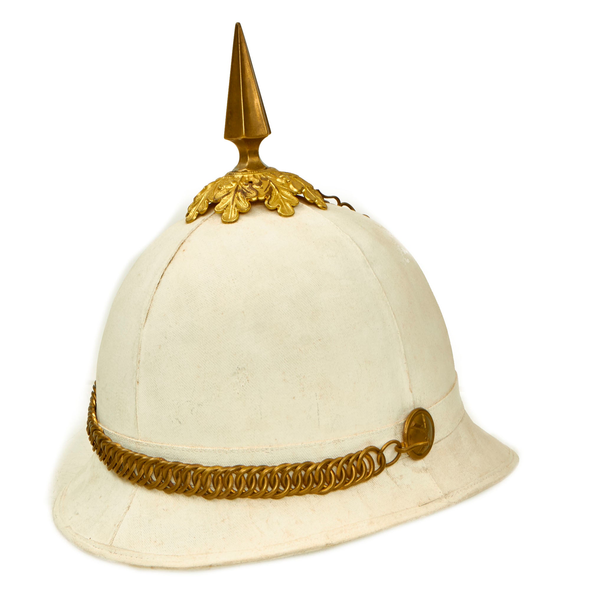Original U.S. Model 1881 “Summer White” Dress Spiked Pith Helmet Attri ...