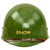 Original Occupation Period Named M1 Helmet Liner Marked 52nd Armored Engineer Battalion with Early "Green Buckle" Chinstrap Original Items