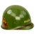 Original Occupation Period Named M1 Helmet Liner Marked 52nd Armored Engineer Battalion with Early "Green Buckle" Chinstrap Original Items