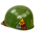 Original Occupation Period Named M1 Helmet Liner Marked 52nd Armored Engineer Battalion with Early "Green Buckle" Chinstrap Original Items