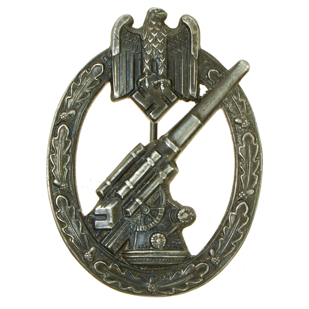 Original Rare German WWII Heer Army Flak Anti-Aircraft Artillery Badge by C.E. Juncker of Berlin Original Items