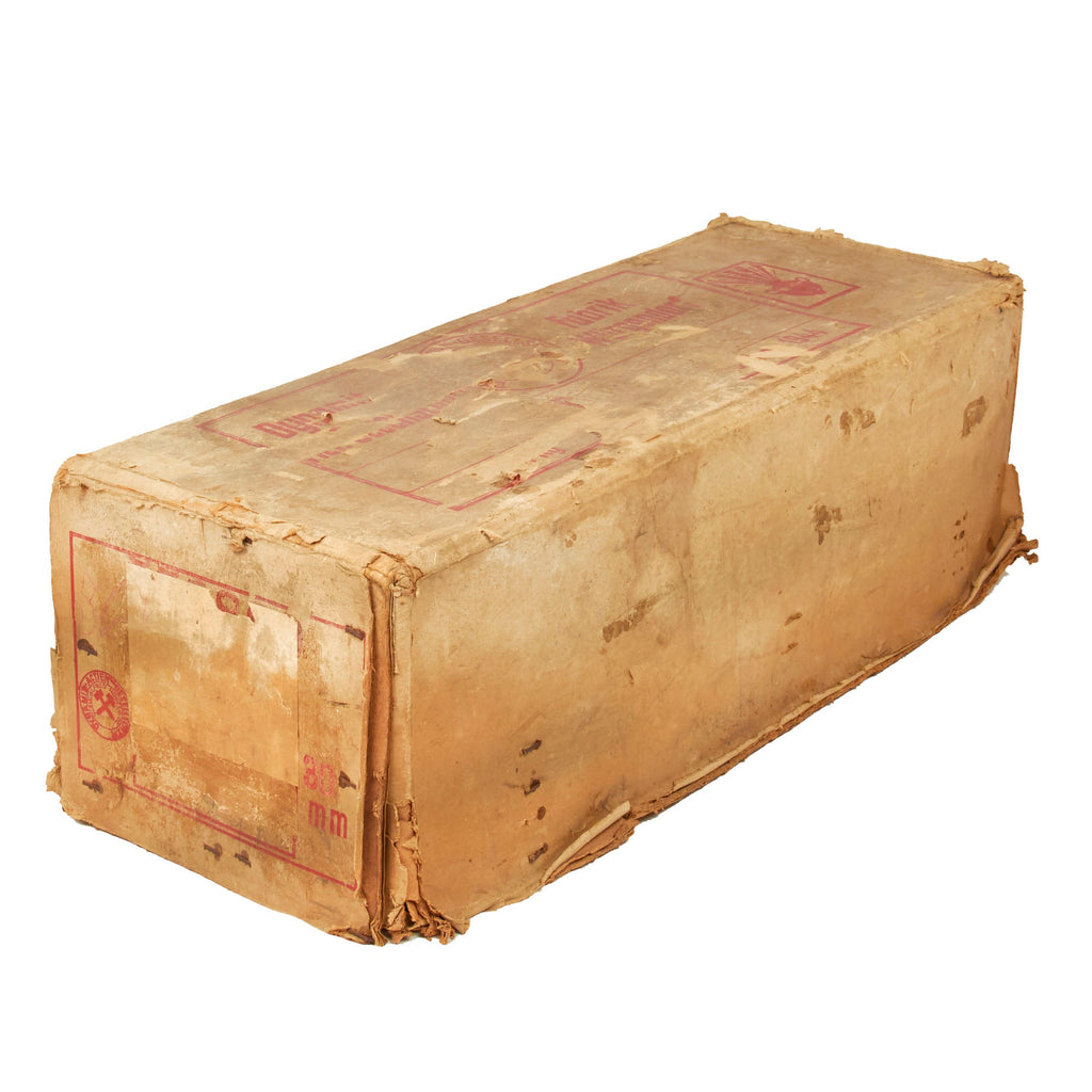 Original German WWII Cardboard Crate for 30mm Sticks of Dynamite by Dynamit-Actien-Gesellschaft - Dated 1944 Original Items