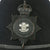 Original British WWII Era King’'s Crown Rose Top Cheshire Constabulary, Macclesfield Motor Patrol “Blackout” Police Bobby Helmet - size 7 ¼ Original Items