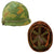 Original U.S. Vietnam WWII Reissue M1 Helmet with Reversible Camouflage Cover Korean War Liner and Insect Headnet Original Items