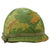 Original U.S. Vietnam WWII Reissue M1 Helmet with Reversible Camouflage Cover Korean War Liner and Insect Headnet Original Items