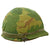 Original U.S. Vietnam WWII Reissue M1 Helmet with Reversible Camouflage Cover Korean War Liner and Insect Headnet Original Items